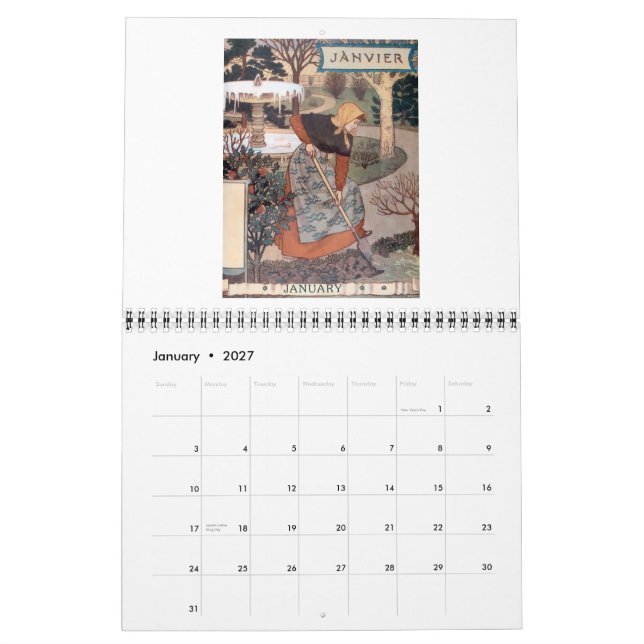 Kalender för Art nouveau 2015: A Gardeners assiste (Jan 2027)