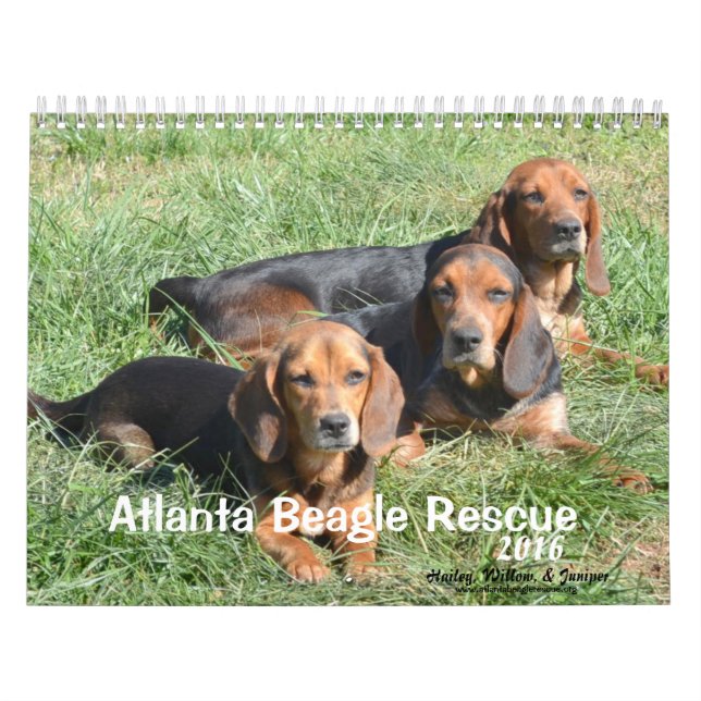 Kalender för Atlanta Beaglerädding 2016 (Omslag)