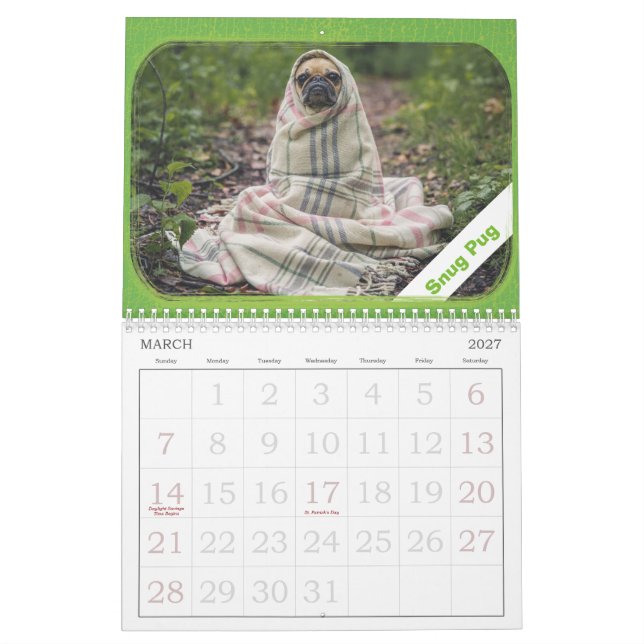 Kalender för äventyr för personligfotobild (Mar 2027)