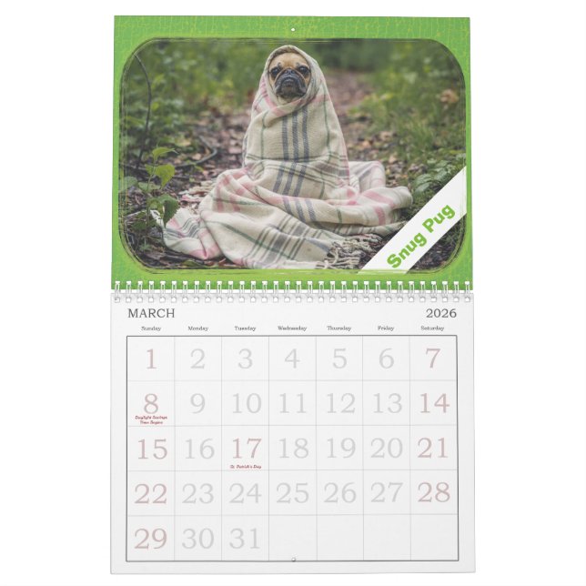 Kalender för äventyr för personligfotobild (Mar 2026)