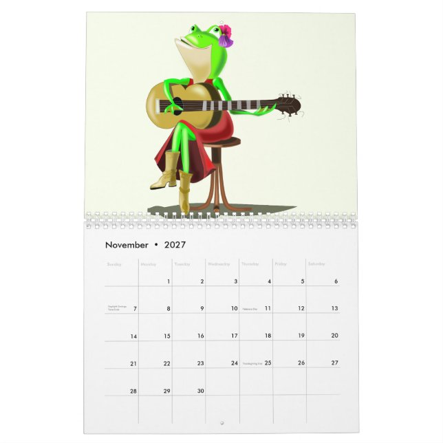 Kalender för barn med roliga illustrationer (Nov 2027)