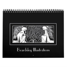 Kalender för Beardsley art nouveauillustrationer
