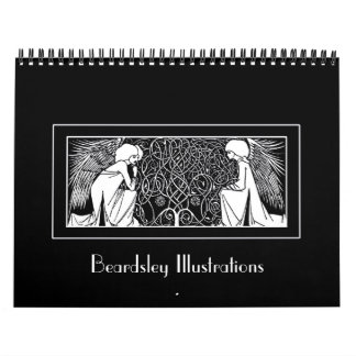 Kalender för Beardsley art nouveauillustrationer