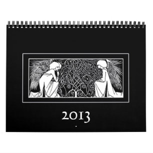 Kalender för Beardsley art nouveauillustrationer