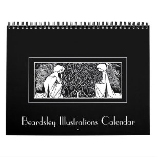 Kalender för Beardsley art nouveauillustrationer