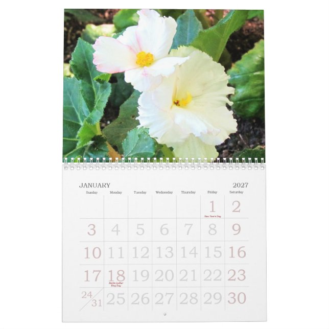 Kalender för blommigt 2014 för engelska trädgårds- (Jan 2027)