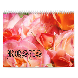 Kalender för blommigt för fotografi för