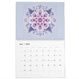 Kalender för blooming av serenity Mandala