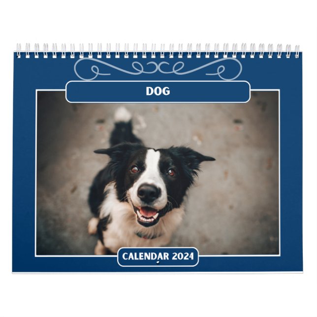 Kalender för Cute & Lycklig Hundar 2024 (Omslag)