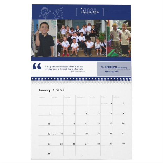 Kalender för EA Pre-K (Jan 2027)