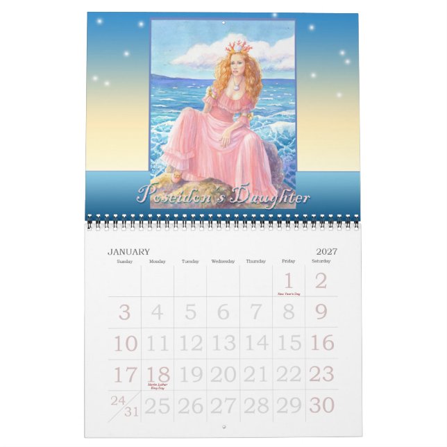 Kalender för Fairy and Fantasy 2011 (Jan 2027)