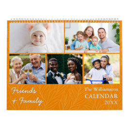 Kalender för Family and Friends Multi Photo Orange