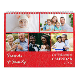 Kalender för Family och Vänner Red Photo Gallery