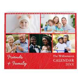 Kalender för Family och Vänner Red Photo Gallery