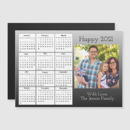 Kalender för Family Porträtt Mini 2021 Magnetisk Inbjudningskort
