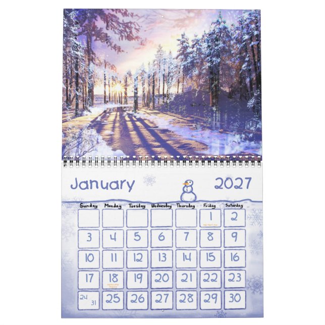 Kalender för Fanastic konst 2015 av David A. (Jan 2027)