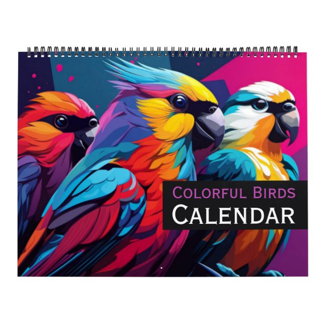 Kalender för färgstarka fåglar (Omslag)