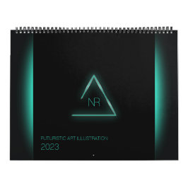 Kalender för futuristiska Art Illustration