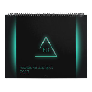 Kalender för futuristiska Art Illustration
