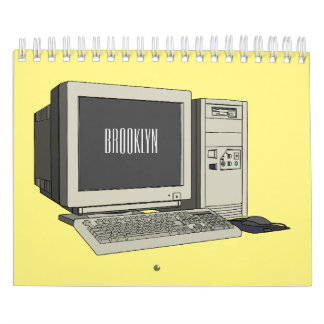 Kalender för illustration av tecknad för hemmabruk