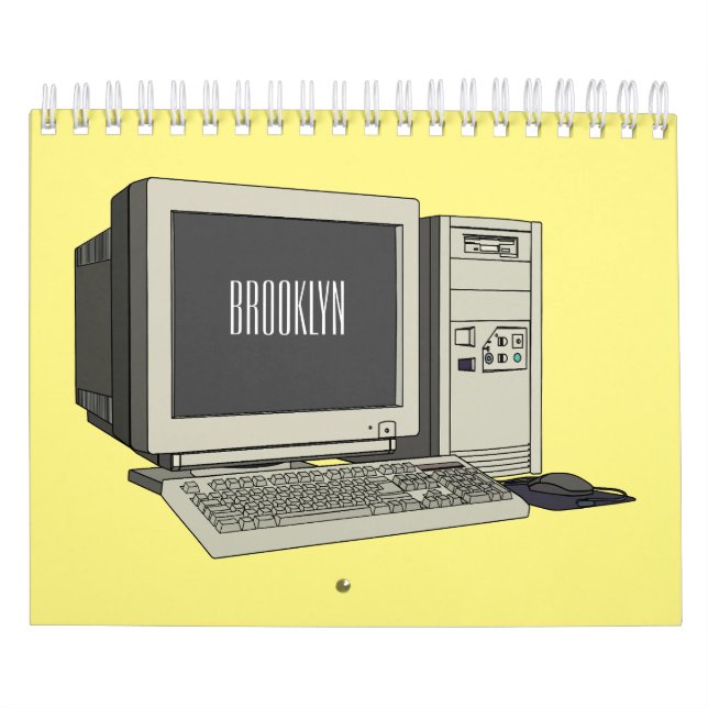 Kalender för illustration av tecknad för hemmabruk (Omslag)