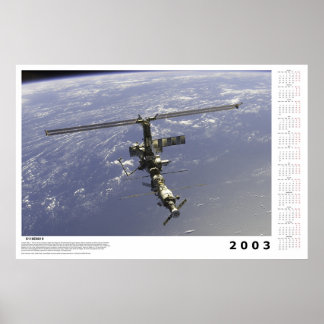 Kalender för internationell Space Station för 2003 Poster