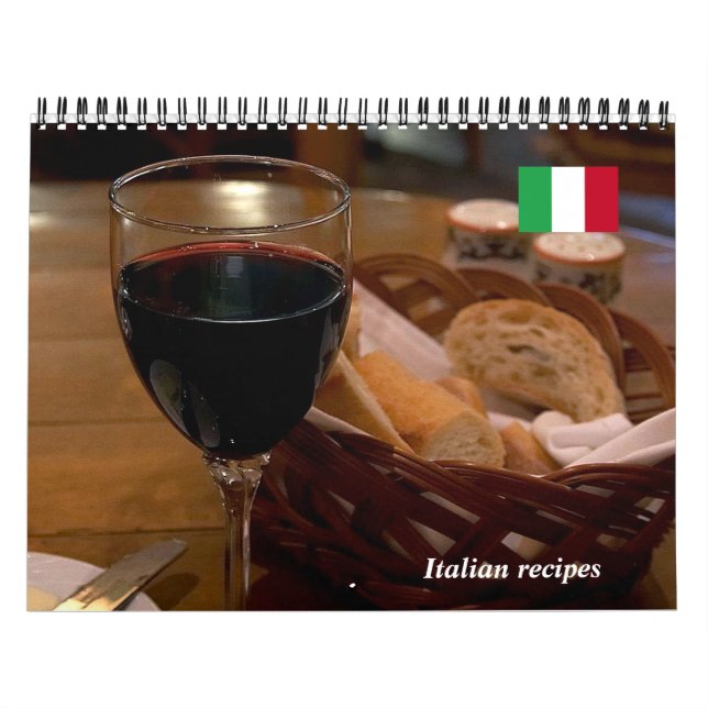Kalender för italienska recept (Omslag)