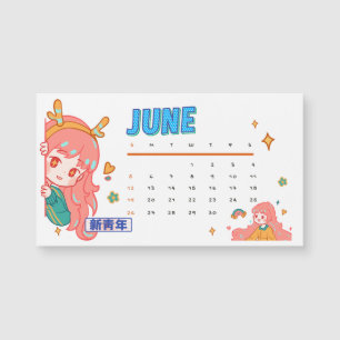 Kalender för juni 2023 - enkel ny årskalender