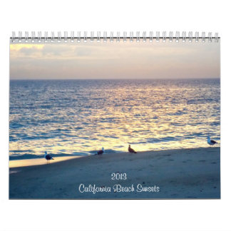 Kalender för Kalifornien strandsolnedgångar 2013