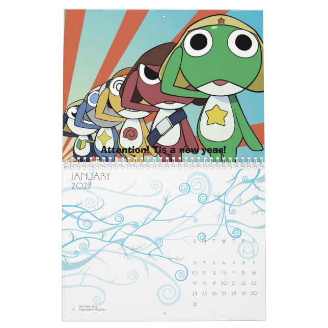 Kalender för KGFC Keroro Gunso (Jan 2027)