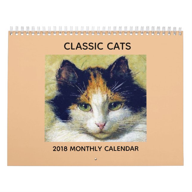 Kalender för klassikerkatt 2018 (Omslag)