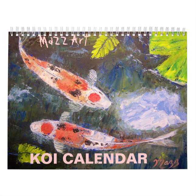 Kalender för Koi fiskkonst (Omslag)