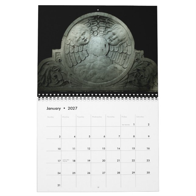 Kalender för kyrkogård 2010 (Jan 2027)