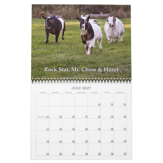 Kalender för lantgård 2017 för ny måne (Jul 2027)