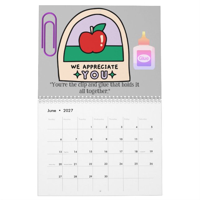 Kalender för lärare (Jun 2027)