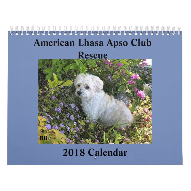 Kalender för Lhasa Apso rädding 2018 (Omslag)