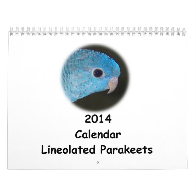 Kalender för Linnie parakiter 2014 (Omslag)