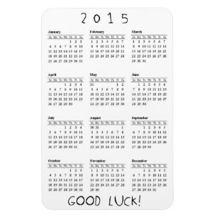 Kalender för lycka till 2015 magnet