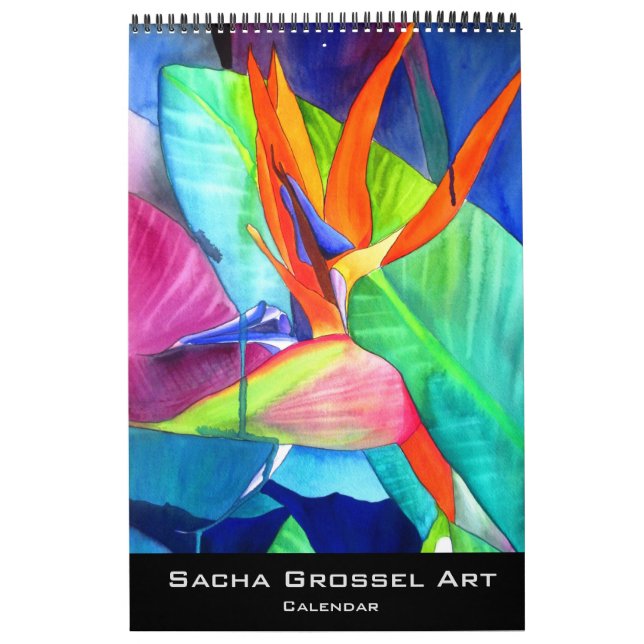 Kalender för makroblommakonst av Sacha Grossel (Omslag)
