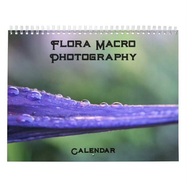 Kalender för makrofotot i flora (Omslag)