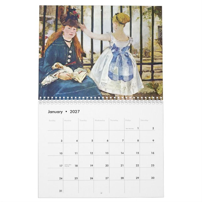 Kalender för Manet konst 2013 (Jan 2027)