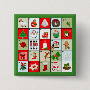 kalender för miniatyrjulAdvent Knapp