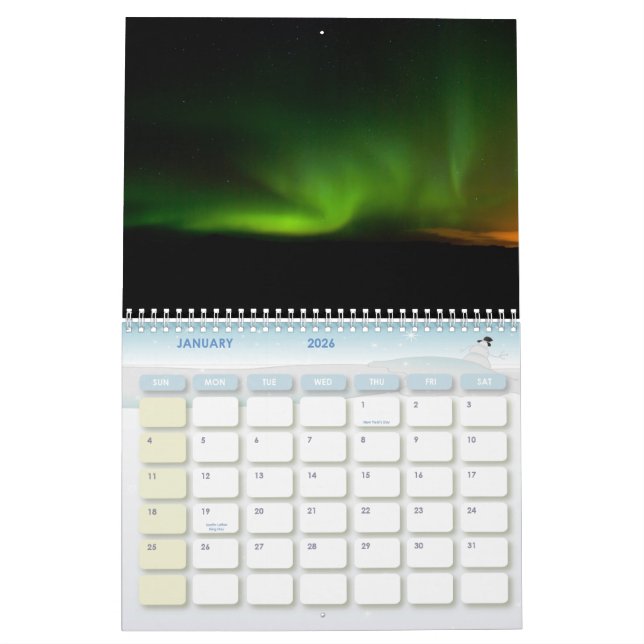 Kalender för norrsken 2011 (Jan 2026)