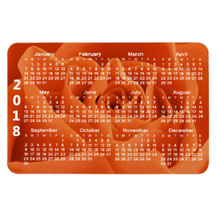 Kalender för orangeroPetals 2018 Magnet