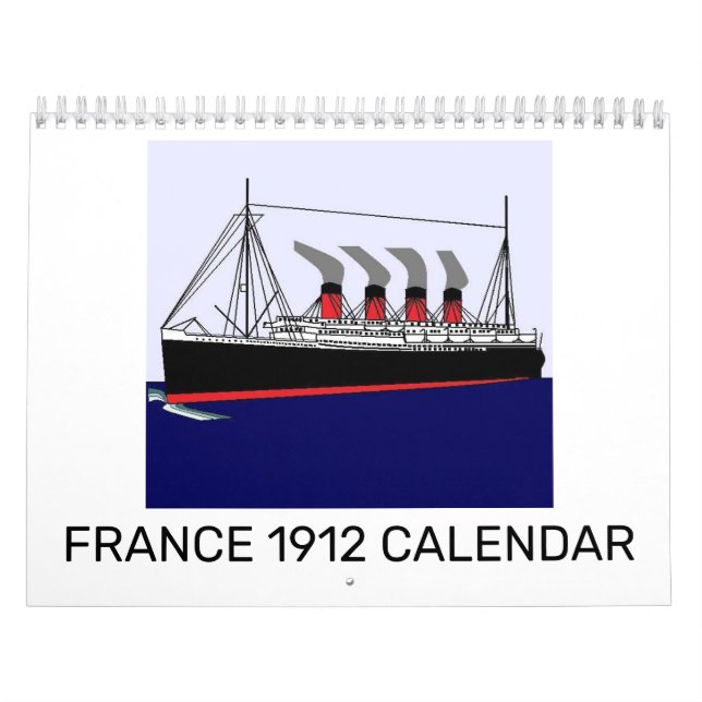 Kalender för Paquebot frankriken 1912 (Omslag)