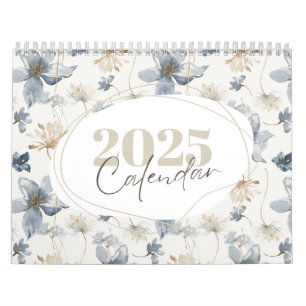 kalender för pastellväggen, 2025-blommigten, f