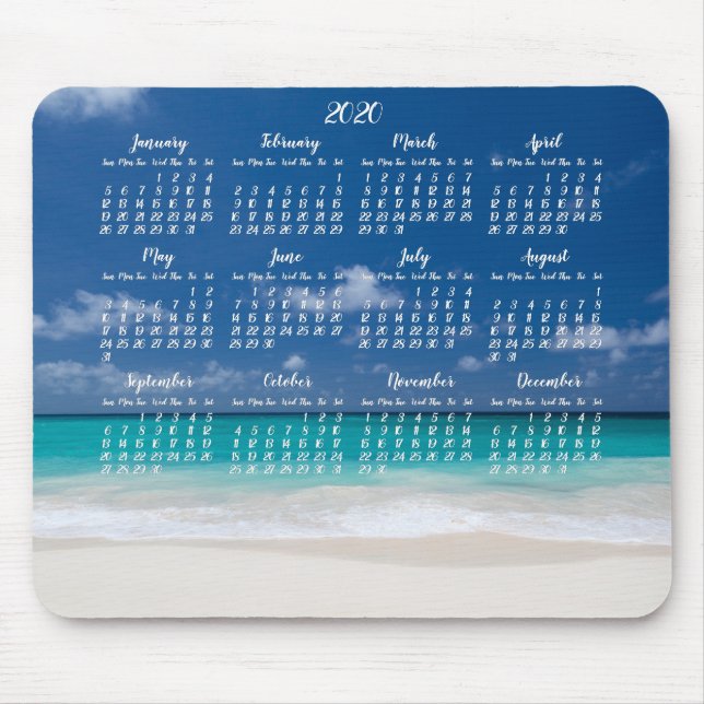 Kalender för persiko-mus 2020 musmatta (Framsidan)