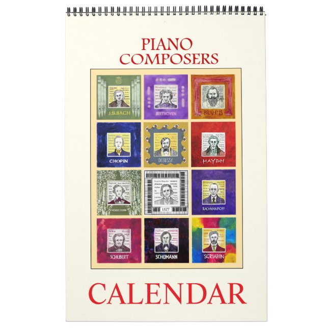 Kalender för Piano Composers (Omslag)