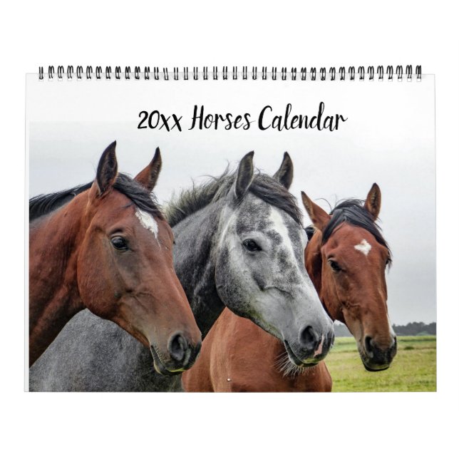 Kalender för redigerbara hästar (Omslag)