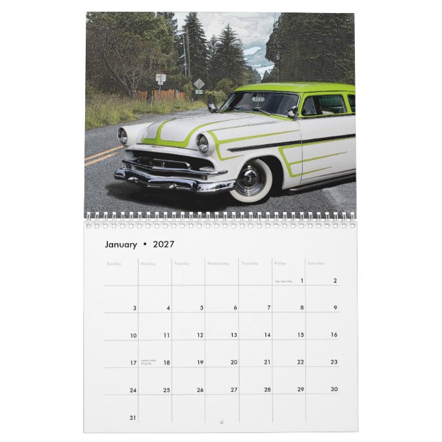 Kalender för Rod& anpassningsbar 2015 (Jan 2027)